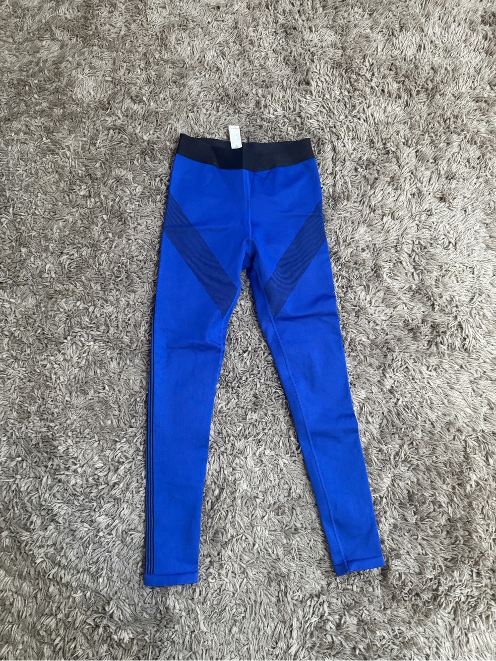 Fabletics Royal Blue Leggings with Black Waistband